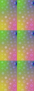 Çiçekli karalama şeklinde Raster çiçek deseni. Yumuşak, yaz çiçekli arka plan. Tarafsız renklerde çiçekler.