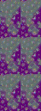 Çiçek deseni. Raster güzel kumaş deseni çiziyor. Renkli Bahar Teması eskiz kalıbı. Düz Çiçek Elementleri Tasarımı.