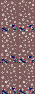 Manzaralı çiçek deseni. Çiçek kompozisyonu, el boyası, hassas şablon. Üst manzara, yumuşak kahverengi renk. Sevgililer günü ve tebrik kartı konsepti için şık bir davet.