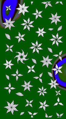 Raster deseni. Çiçekli çiçek deseni, suluboya. Süslü kumaş deseni.