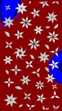 Bahar mevsimi. Nazik romantik baskı. Kırmızı renkte çiçekler. Tatil havası. Raster güzel bir çiçek deseni çiziyor..