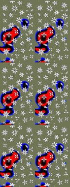 Çiçek arkaplanlı soyut zarafet eskiz deseni. Raster Güzel kumaş deseni.