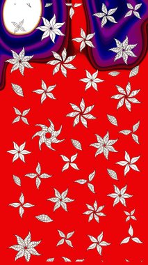 Renkli kırmızı çizim kalıbı. Elle çizilmiş sonbahar çiçeği deseni. Kırmızı renkte çiçekler. Doodle tarzı. Tekstil ve kapak tasarımı için mükemmel.