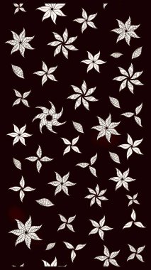 Çiçekli çiçek deseni, suluboya. Siyah renkli çiçekler. Renkli Bahar Teması eskiz kalıbı. Düz Çiçek Elementleri Tasarımı. Raster illüstrasyonu.