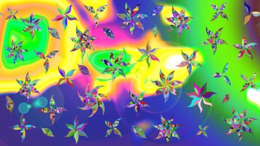 Raster. Eski usul. Kumaş, tekstil, duvar kağıdı baskısı için. Tomurcukları çiçek olan sevimli bir çiçek deseni. Eskiz geçmişi. Raster illüstrasyonu.