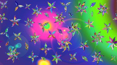 Güzel eskiz şekli. Renkli Yaz Temalı eskiz kalıbı. Raster çiçekli arka plan. Düz Çiçek Elementleri Tasarımı. Güzel kumaş deseni. Yazdır.