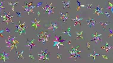 Soyut etnik raster çizim kalıbı. Arkaplan dokusu, duvar kağıdı, çiçek temalı gri renkler. Kabile sanatı boho baskısı, klasik çiçek arkaplanı.