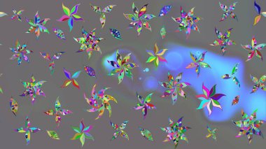 Raster Güzel kumaş deseni. Raster suluboya deseni, narin çiçekler, gri çiçekler, tebrik kartı şablonu..