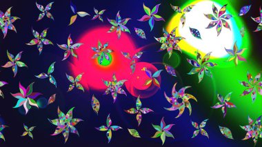 Kabile sanatı boho baskısı, klasik çiçek arkaplanı. Arkaplan dokusu, duvar kağıdı, çiçek temalı gri renkler. Soyut etnik raster çizim kalıbı.