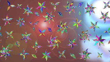 Kahverengi renkte çiçekli çiçek deseni. Suluboya tarzında kahverengi renkte çiçekler.