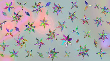 Küçük çiçekteki sevimli çiçek deseni. Güzel karalamalı çiçek desenli çizim. Raster illüstrasyonu. Güzel kumaş deseni.