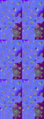 Çiçek arkaplan. Çiçek kompozisyonu. Raster deseni. Küçük çiçekte güzel bir desen var. - Menekşe çiçekleri. Doğa. Çiçek kolajı.