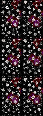 Raster Hip kumaş deseni. Eskiz Vintage Çiçek Deseni.