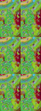 Yeşil renkli çiçekler. Küçük çiçekte sevimli çiçek deseni var..