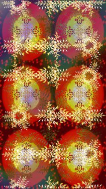 Xmas Frost kar taneleri izole edilmiş siluet sembolü. Meteoroloji buz koleksiyonu. Kar Tanesi Raster simgesi arkaplanı. Raster skeci. Kış kahverengisi, kırmızı ve sarı Noel Karlar düz kristal element