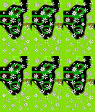 Tekstil, tebrik kartı, boyama kitabı, telefon kılıfı baskısı için kullanılabilir. Etnik Mandala süsü. Raster Henna dövme stili. Hint çiçekli desenli şal desenli..