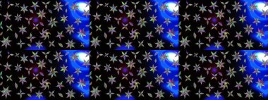 Düz Çiçek Elementleri Tasarımı. Siyah renkli çiçekler. Renkli Bahar Teması eskiz kalıbı. Sevimli çiçek raster deseni.