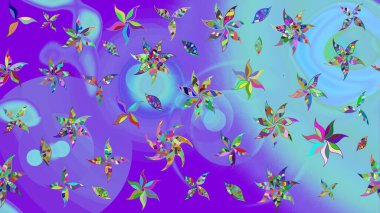 Çiçek deseni. Raster güzel kumaş deseni çiziyor. Renkli Bahar Teması eskiz kalıbı. Düz Çiçek Elementleri Tasarımı.