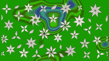 Doodle çiçekler ve dalları, otlar ve çiçekler. Elle çizilmiş. Raster resim. Güzel kumaş deseni.