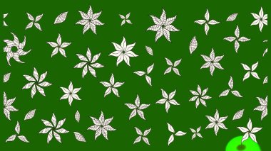 Elle çizilmiş sonbahar çiçeği deseni. Renkli yeşil çizim kalıbı. Doodle tarzı. Tekstil ve kapak tasarımı için mükemmel. Yeşil renkte çiçekler.