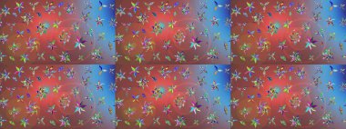 Raster suluboya çiçek deseni, narin çiçekler, kahverengi çiçekler, tebrik kartı şablonu. Raster Güzel kumaş deseni.