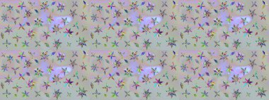 Raster illüstrasyonu. Güzel kumaş deseni. Küçük bir çiçekte eskiz deseni. Güzel çiçek arkaplanı..