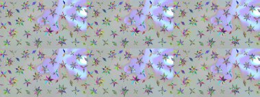 Tekstil için suluboya eskiz deseni. El çizimi çiçek çizimi deseni (fayans). Şirin çiçekli, desenli, gri renkli çizim deseni.