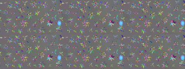 Raster. Zarif, parlak ve gri çiçek desenli tasarım. Sabıka baskıları, bebek kıyafetleri, duvar kâğıtları, paket kutuları vb..