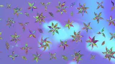 Chichi 'nin kumaş kalıbını çiz. Raster illüstrasyonu. Çiçek deseni. Düz Çiçek Elementleri Tasarımı. Renkli Bahar Teması çizim şablonu.