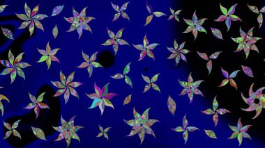 Çiçekli zambakların eskiz geçmişi. Parlak çiçekli kolaj çiçeği mavisi. Çiçek tasarımı için inanılmaz kolaj cennet tarzı..