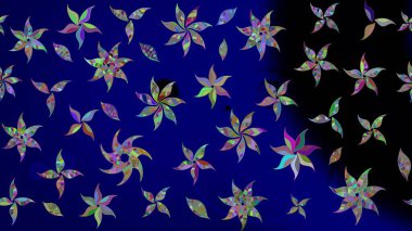 Raster illüstrasyonu. Mavi renklerde. Anti-stres için Raster soyut şablon sayfası.