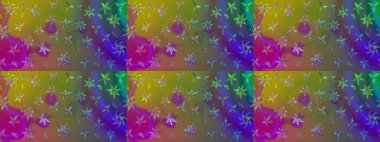 Raster Çiçek İllüstrasyonu güzel tekstil. Yeşil renkli etnik çiçeklerle zarif eskiz deseni.