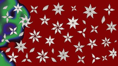 Düz Çiçek Elementleri Tasarımı. Renkli Bahar Teması eskiz kalıbı. Raster illüstrasyonundaki çiçek desenli çizim. Güzel kumaş deseni.