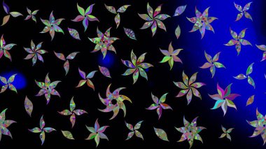 Tekstil ve kapak tasarımı için mükemmel. Elle çizilmiş sonbahar çiçeği deseni. Renkli siyah çizim kalıbı. Doodle tarzı. Siyah renkte çiçekler.