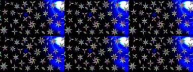 Raster illüstrasyonu. Çiçek deseni. Şatafatlı bahar bahçesi dokusu. Siyah renkli çiçekler. Siyah renkte çiçek çizimi.