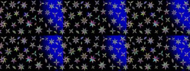 Çiçek kolajı. Raster deseni. Çiçek kompozisyonu. Doğa. Çiçek arkaplan. Küçük çiçekte güzel bir desen var. - Siyah çiçekler..