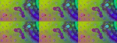 Zarif, parlak ve yeşil çiçek desenli bir taslak. Sabıka baskıları, bebek kıyafetleri, duvar kâğıtları, paket kutuları vb..