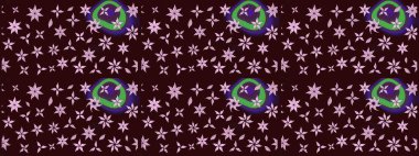 Renkli Bahar Teması eskiz kalıbı. Raster. Düz Çiçek Elementleri Tasarımı.