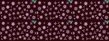 Raster illüstrasyonu. Küçük çaplı çiçeklerdeki basit şirin desenler. Tekstil veya kitap kapakları, imalat, duvar kağıtları, baskı, hediye paketi ve yapıştırma kitabı için çiçek eskiz geçmişi.