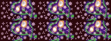 Bahar mevsimi. Nazik romantik baskı. Tatil havası. Kahverengi renkli çiçekler. Raster güzel bir çiçek deseni çiziyor..