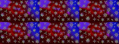 Renkli Bahar Teması eskiz kalıbı. Süslü kumaş deseni. Raster illüstrasyonundaki çiçek desenli çizim. Düz Çiçek Elementleri Tasarımı.