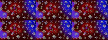 Vadinin çiçekleri kahverengi renklerde. Çiçeksel çizim kalıbının çizimi.