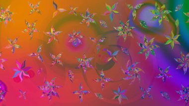 Çiçek desenli eskiz, yaz çiçekleri. Kahverengi renkli çiçekler. Düz Çiçek Elementleri Tasarımı. Renkli Bahar Teması çizim şablonu.