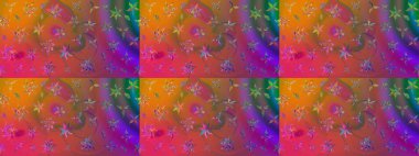 Yumuşak, pembe renkte bahar çiçekleri. Raster illüstrasyonu. Patlayan çiçekler soyut olarak yerleştirilmiş. Raster deseni.