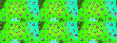 Küçük çiçekli şirin bir desen. Çiçek ve yapraklı çiçek deseni. Raster illüstrasyonu.