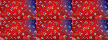 Kırmızı renkte çiçekler. Raster illüstrasyonu. Çizim çiçek deseni duvar kağıdı için kullanılabilir.