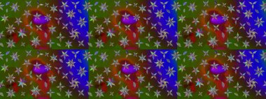 Renkli Bahar Teması eskiz kalıbı. Düz Çiçek Elementleri Tasarımı. Yeşil renkli çiçekler. Çiçekli çiçek deseni, suluboya. Raster illüstrasyonu.