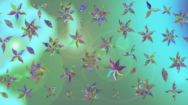 Küçük çiçekte güzel bir desen. Küçük renkli çiçekler. Moda baskıları için zarif bir şablon. Çiçekli bahar çiçekleri. Motley illüstrasyonu.