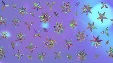 Sevimli küçük çiçek desenle. Raster resim. Çiçek desenli çiçek ve yaprakları ile.