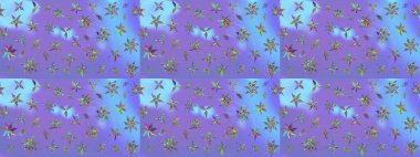 Mor renkli çiçekler suluboya tarzında. Raster illüstrasyonunda çiçek deseni çizimi.